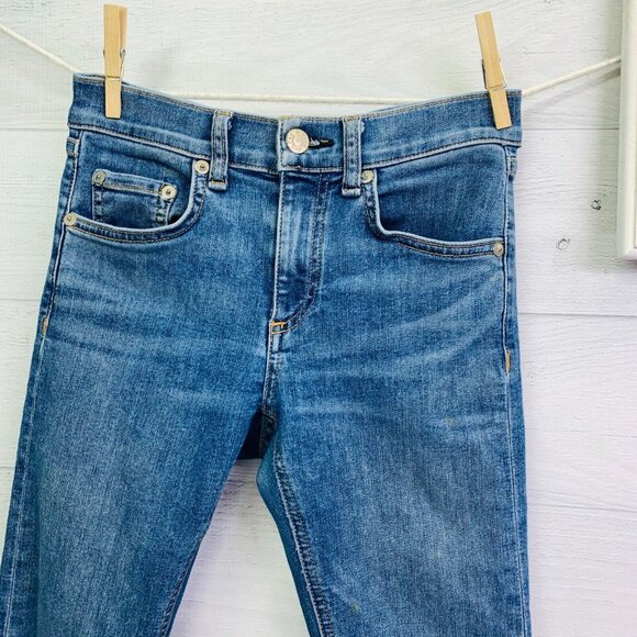 rag & bone Womens Ankle Skinny Frayed Hem Lucky Rouge Stretch Denim Size 25 - Picture 4 of 10